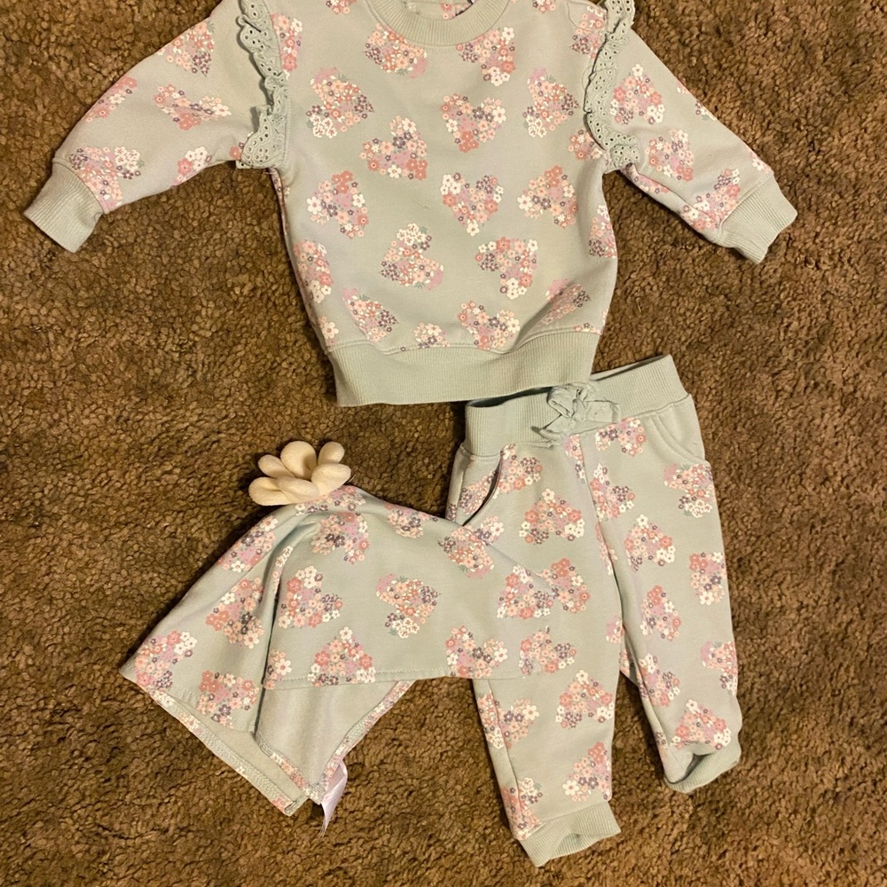 Floral Baby Outfit Set